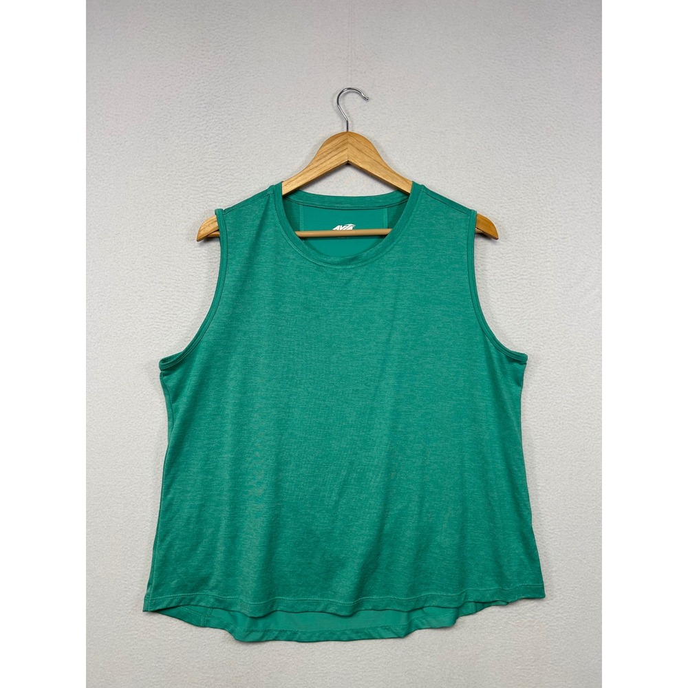 Athletic Activewear Avia Womens XL Green Heathered Mesh Back Tank Top
